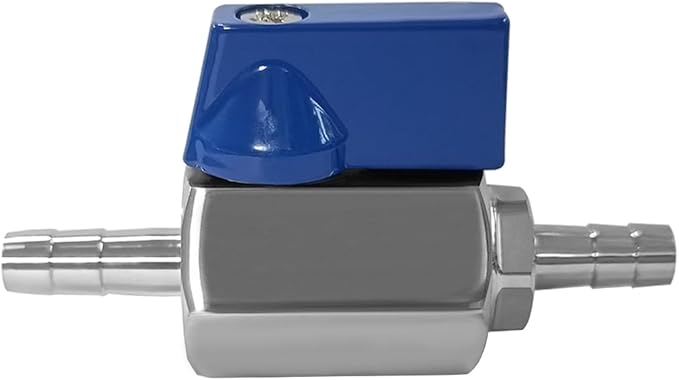 Beduan 1/4” Hose ID Barb Ball Valve 304 Stainless Steel Mini Shut Off Valve for Water Gas Fuel Drip Irrigation and Aquariums