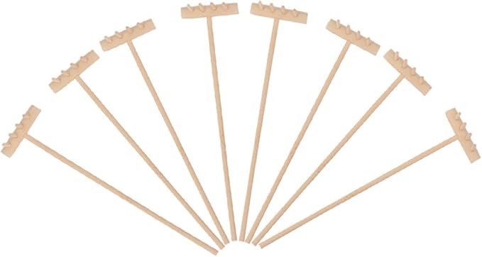 EXCEART 24 Pcs Mini Rake Miniature Rake Mini Sand Garden Rake Meditation Sand Zen Garden Tools Zen Sand Rake Mini Garden Rakes Garden Tools for Kids Sand Tray Child Bamboo Smooth Toolkit