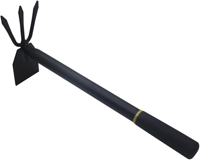 Garden Hoe and Cultivator, Long Heavy Duty Hand Hoe with Tiller, 2 Section Handle, Carbon Steel Blade, Cultivator Hoe Garden Tools for Loosening Soil, Digging