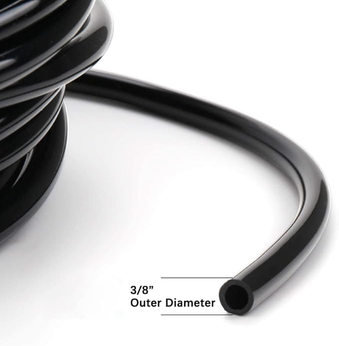 3/8" Irrigation Tubing 50ft, Heavy Duty Blank Distribution Tubing, Watering Drip Automatic Irrigation Equipment Set for Garden Greenhouse,Flower,Patio