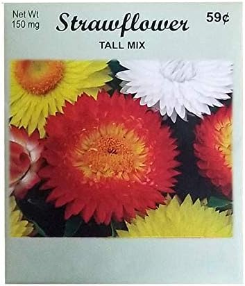 Set of 100 Flower Seed Packets! Flower Seeds in Bulk (100, Strawflower)