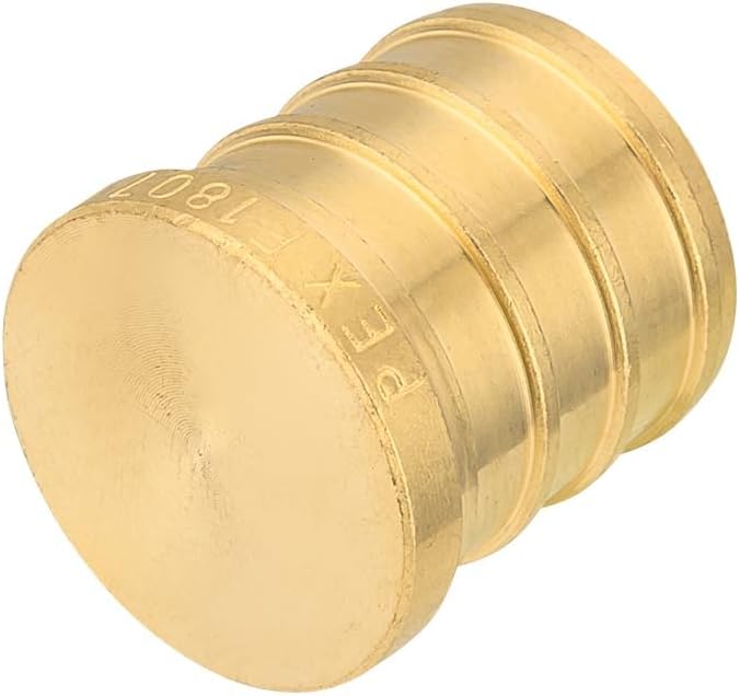 (Pack of 25) EFIELD Pex Plug 1-inch End Cap Brass Crimp Fittings, ASTM F1807