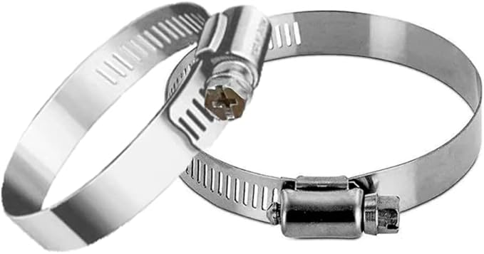 Foresee 1.00 in x 100 ft Backwash Discharge Hose Heavy Duty Reinforced, PVC Lay-Flat Fire Hose (White) with Dual Clamps, for Swimming Pool Pipe, Pump, Water Transfer, Garden Irrigation