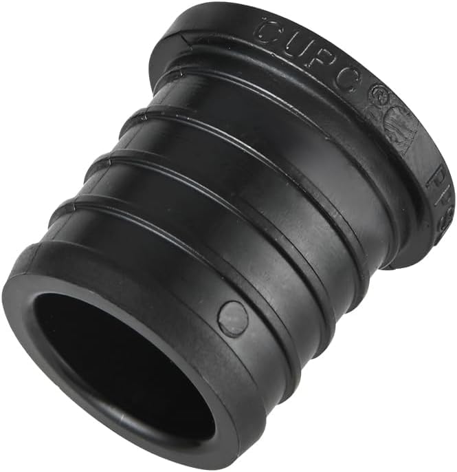 200-Pack EFIELD Pex Fittings Poly PPSU Barb Crimp 1-inch Plug (End Cap) For Pex Tubing, ASTM F2159