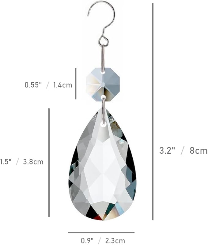 12pcs Crystal Suncatchers, Hanging Crystals Chandelier Prisms for Windows, Rainbow Maker Home Decoration