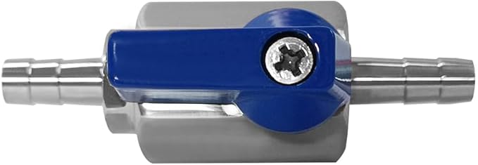 Beduan 5/16” Hose ID Barb Ball Valve 304 Stainless Steel Mini Shut Off Valve for Water Gas Fuel Drip Irrigation and Aquariums(Pack of 2)