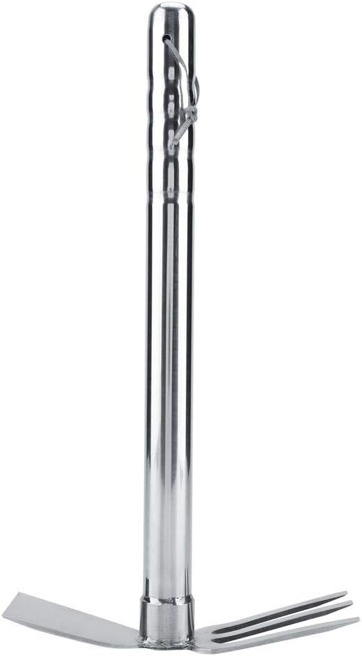 Gardening Rakes Shovel,Digging Hoe Garden Tools 2 in 1 Hoe and Rake,Heavy Duty Stainless Steel Vegetable Flower Planting Digging Gadget (Hoe and Rake)