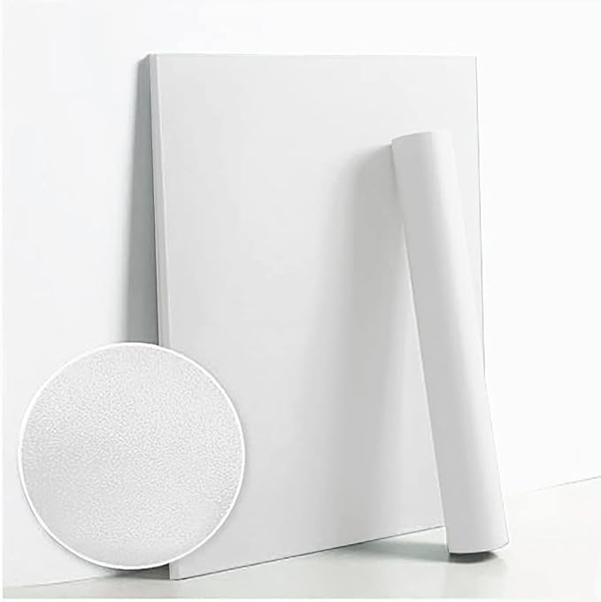 Dimoon 590''x17.7'' White Peel and Stick Wallpaper Contact Paper Self Adhesive Wall Paper