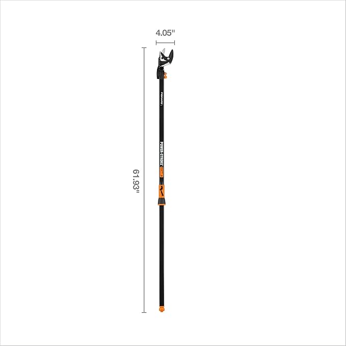 Fiskars 5ft Ropeless Tree Trimmer with Rotating Head, Long Handle Stik Pruner, Branch Cutter to Prune High Branches or Low Shrubs, Garden and Yard Tools