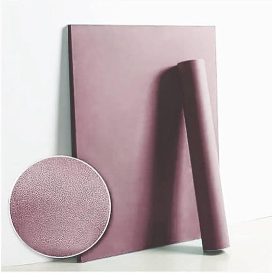 Dimoon 78.7''x17.7'' Pink Peel and Stick Wallpaper Contact Paper Modern Self Adhesive Wall Paper Removable Renter Friendly Textured Solid Color Shelf Cabinet Vinyl Roll (78.7''x17.7'',Grey Pink)