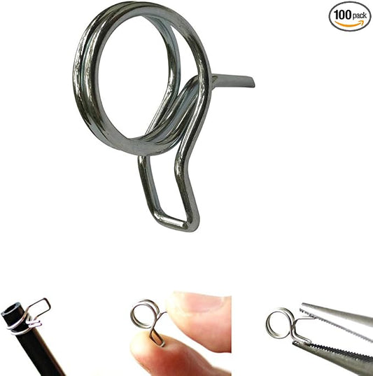Heeqinn 1/4" Irrigation Hose Clamp, Firm and Leak-Proof, Easy to Install, Solution for Leaking of Drip Irrigation Kit Connector, Irrigation Fit, Irrigation part, 100pcs