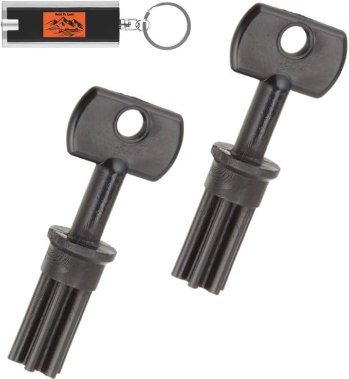 2 Pack of Irritrol Replacement Key, Rain Dial External Controller Key R8969, Pack of 2 Outdoor Replacement Keys for Irritrol Controller Sprinkler Irrigation Boxes with Included LED Keychain Light