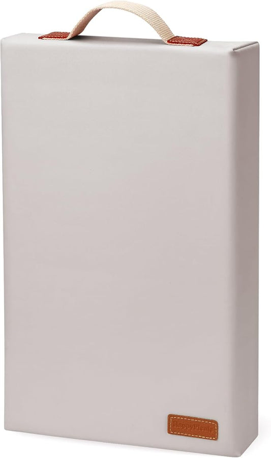 HappyPicnic Waterproof Garden Kneeling Pad - 2" Thick Soft Foam Kneeling Mat for Gardeners with Handle & Removable Cover, Knee Support for Bathing, Grey