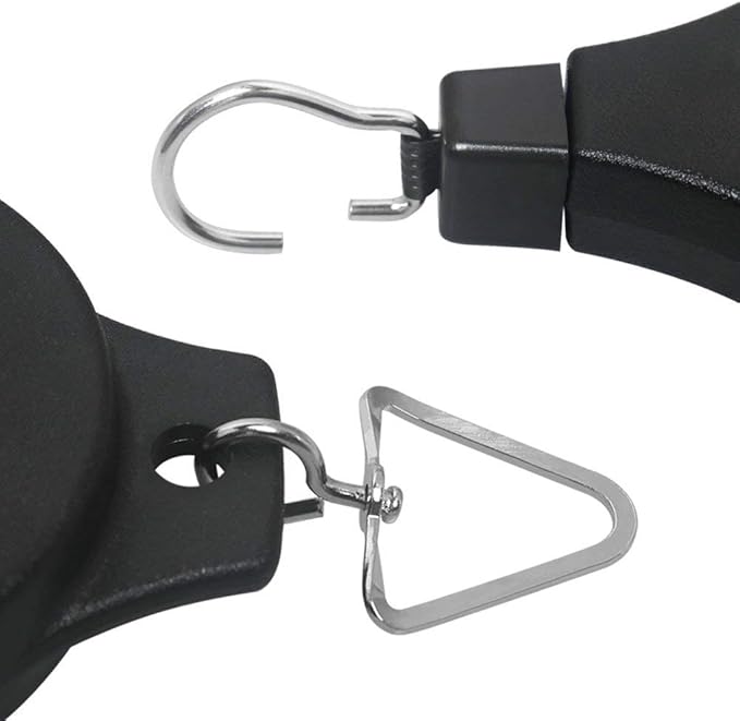 Pack Plant Hook Pulley, Retractable Plant Hanger Easy Reach Hanging Flower Basket for Garden Baskets Pots and Birds Feeder Hang High up and Pull Down to Water Or Feed (Black 6Pack)