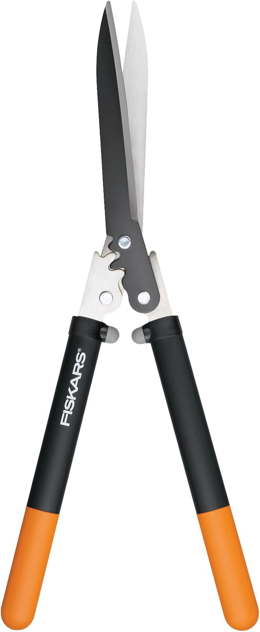 Fiskars PowerGear Hedge Shears - 23" Stainless Steel Blades - Plant Cutting Scissors with Sharp Precision-Ground Steel Blade