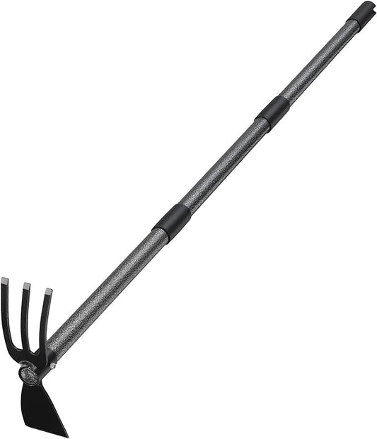 Hoe Garden Tool, 45 Inch Garden Hoe Long Handle for Weeding, Hoe Cultivator 2 in 1 Hand Garden Tools for Gardening Planting