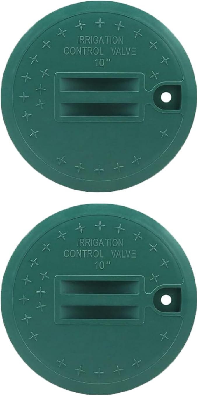 2PCS Sprinkler Valve Cover Irrigation Valve Box Cover Lid for Sprinkler Irrigation System Round Valve Overlapping Covers for Garden Outdoor Lawn Yard Sprinkler(10inch)