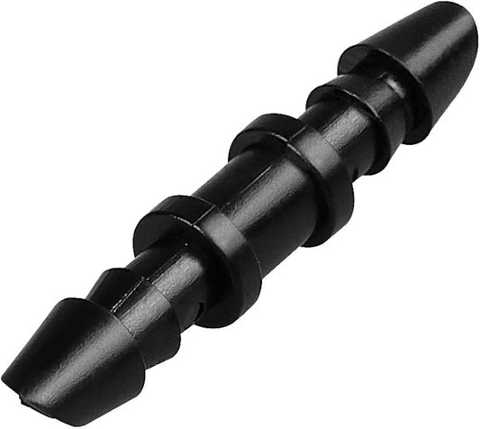 100 Pieces Drip Irrigation 1/4" Barbed Coupling Fittings, Barbed Connectors for 1/4 Inch Irrigation Tubing, Drip Line Coupler for Drip Sprinkler Garden Lawn Systems