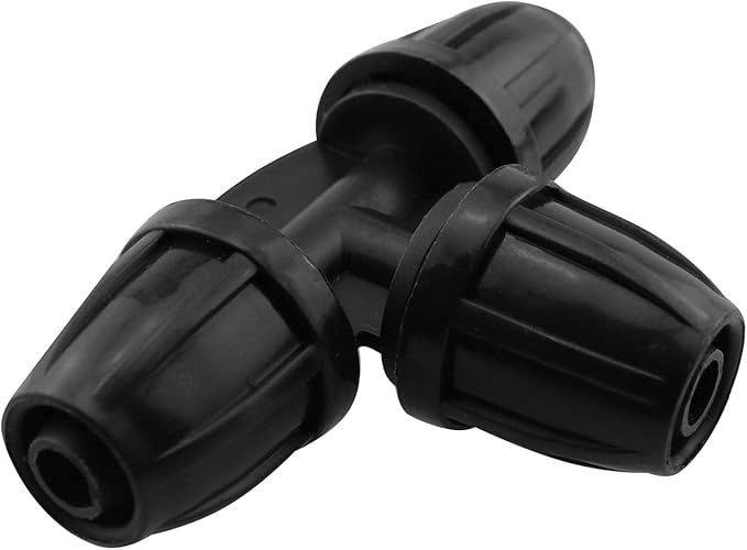 Barbed Tee DGZZI 4PCS Drip Irrigation Barbed Tee 3-Way Fitting 8mm/11mm Tubing for Garden Drip Tape Tubing Sprinkler System