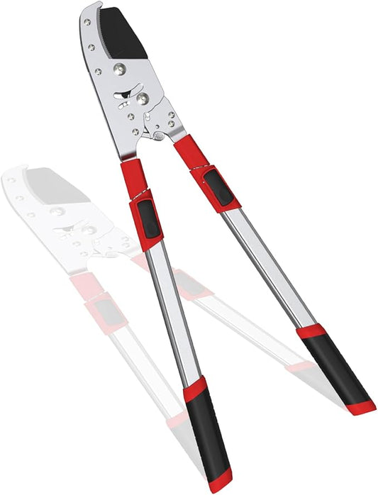 GARTOL Heavy-Duty Extendable Anvil Lopper 28~41" Telescopic Steel Tree Branch Cutter, Long Reach Tree Trimmer, Designed for Dry Wood, Double Ratcheting Mechanism, 6 Position Stops, Cuts Up 2''