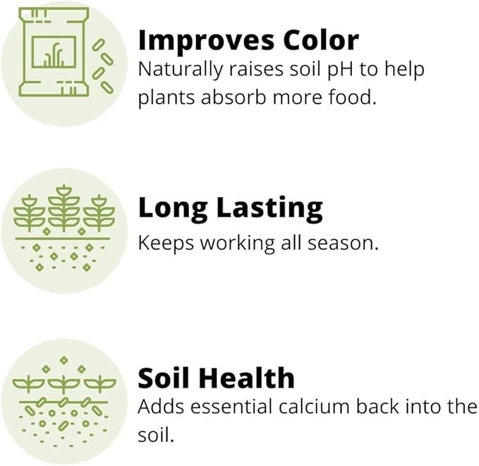 Earth Science Fast Acting Lime - (5lb) Instantly Raise pH of Soil & Reduce Nutrient Runoff for Improved Growth & Color - Long Lasting Lawn Care with Calcium