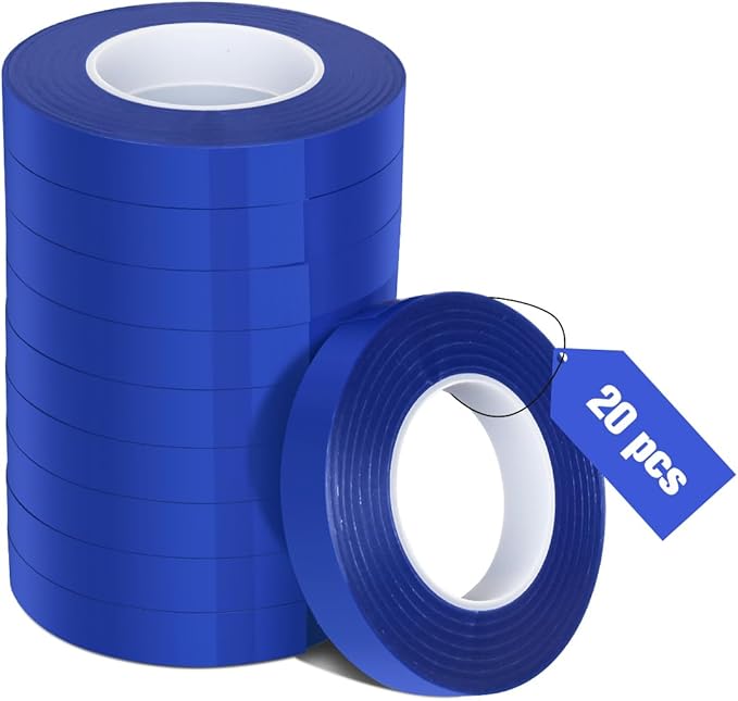 FUNTECK 20 Pcs Blue Plant Ribbon for Plant Tying Machine, 100 Feet Long x 1/2 Inch Wide