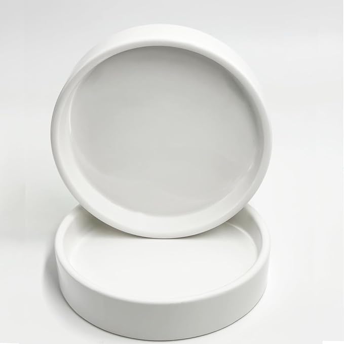 Ceramic Plant Saucer Pot Tray 2 Pack 4.7 6 7 8 9 10 12 13 15 inch White, Planter Water Drip Trays for Plant Saucers Indoors, Thick Durable Sturdy Flower Pot Saucers for Glazing Pots Base