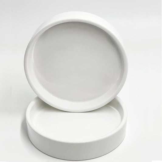 Ceramic Plant Saucer Pot Tray 2 Pack 4.7 6 7 8 9 10 12 13 15 inch White, Planter Water Drip Trays for Plant Saucers Indoors, Thick Durable Sturdy Flower Pot Saucers for Glazing Pots Base