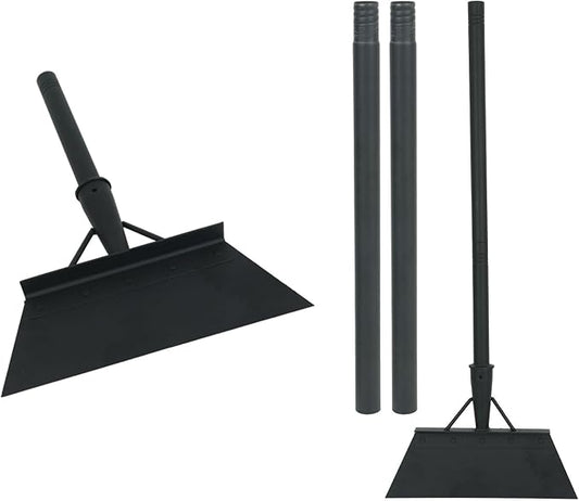 45" Multifunctional Garden Cleaning Shovel with Glove, 11.8" Wide Heavy Duty Gardening Shovels Flat Cleaning Shovel Outdoor Gardening Tool for Ice Removal Digging Lawn Edging