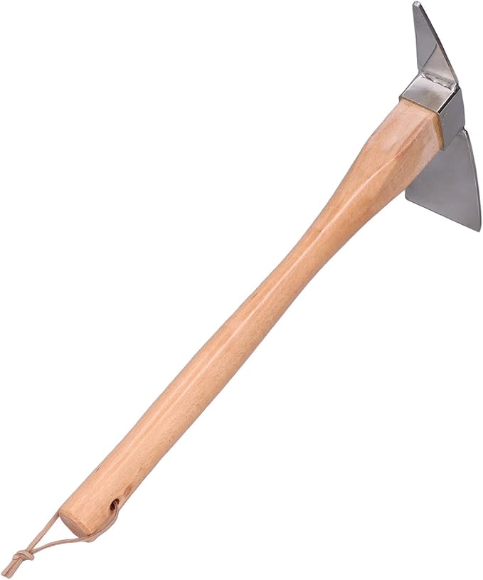Hoe Garden Tool, Simple Practical Small Volume Light Weight Pick Axe for Pot Culture for Courtyard for Gardening