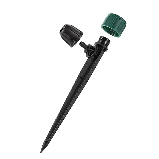 40Pcs Drip Irrigation Emitters for 1/4" Drip Tubing,Adjustable 360 Degree Automatic Irrigation Drippers on 5.5" Arrow Stake for Garden Irrigation Watering System