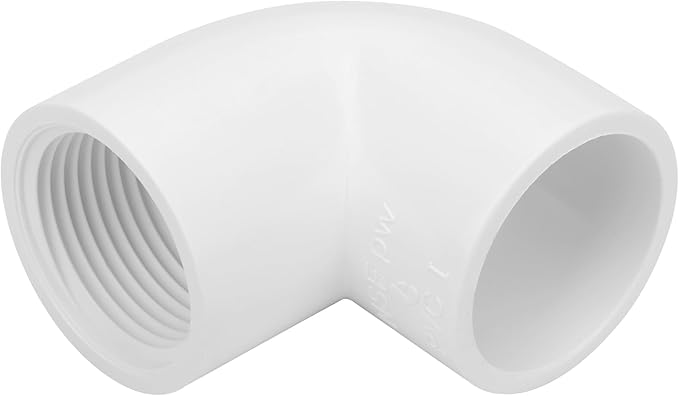 10Pack 1" Slip x Female Thread 90 Degree PVC Elbow Pipe Fitting Connector SCH40 1IN Socket to Female Threaded Elbow PVC Corner Adapter Pipe Fitting for Sprinkler, Irrigation