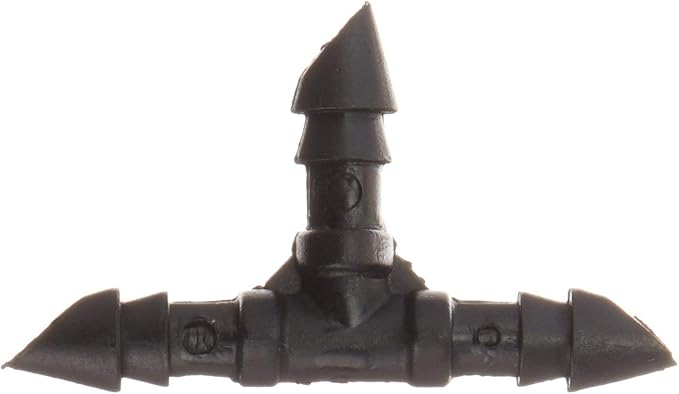 20 Pack (500 Total) Orbit 1/4 Inch Drip Fitting Tee for Micro Water Tubing, Dripper Line - 67401-25 Pack