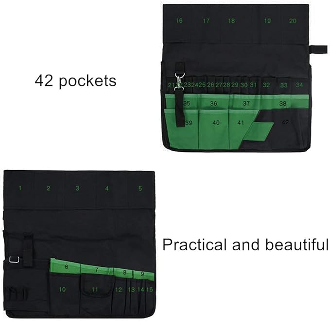 Gardening Tools Bucket Bag with 42 Pockets-Outdoor Multifunctional Better Sturdy Oxford/Canvas for Women Men