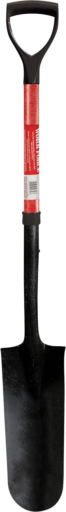 Emsco Group 1256-1 Workforce Tools Drainage Spade Garden Shovel, 28", Red/Black