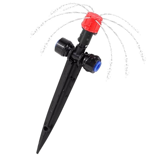 20PCS Adjustable Drip Irrigation Emitters(8-Hole) Kit-Quick Connect for 1/4" Tubing,Dual Adjustment System-Easy to Install Drippers for Precise Garden Watering of Vegetables,Shrubs&Flowers