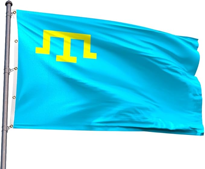 Crimea Tatar Extra Large Flag 10x15FT Giant Crimean Tatars Polyester Banner With 5 Grommets Fade Resistant Vivid Color For Patriotic Festival Events Party Decoration(Crimean Tatars, 10x15FT)
