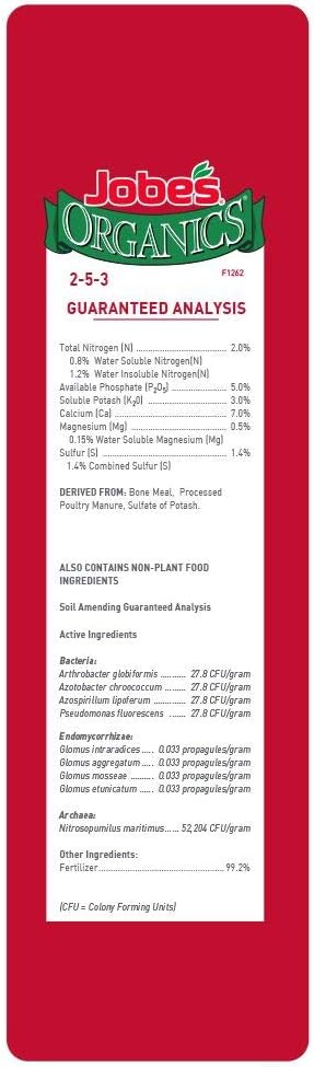 Jobe’s Organics Granular Garden Fertilizer, Easy Plant Care Fertilizer for Vegetable Gardens and Tomato Plants, 4 lbs Bag