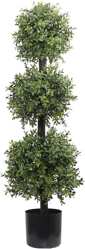 38'' Outdoor Decoration Tree Potted Plant with 3 Balls Anti-UV Plant No More Cutting 1PC