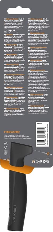 Fiskars Hard Edge Medium 6.8" Chef Knife - Japanese Stainless Steel Blade Stays Sharp for Everyday Use - Non-Slip Handle for Effortless Cutting - Dishwasher Safe