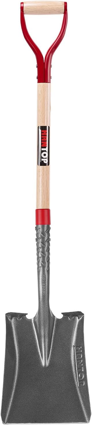 Heavy Duty Transfer Shovel Multifunctional Shovel Square Shovel Flat Shovel for Gardening Edging Cleaning, 43 inches