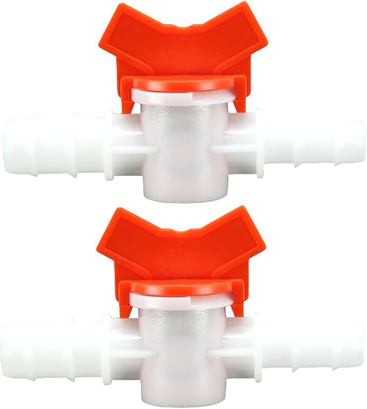 3/8“ to 5/8“ Hose Barbed Ball Valve Drip Irrigation Ball Valve Shut Off Switch for Drip Irrigation and Aquariums（pack of 2）