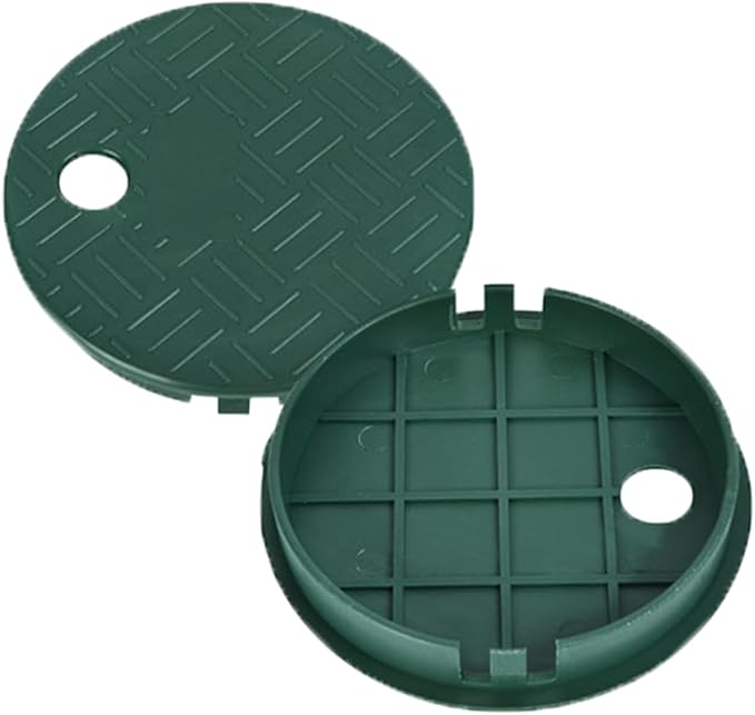 2PCS Sprinkler Valve Cover Irrigation Valve Box Cover Lid for Sprinkler Irrigation System Round Valve Overlapping Covers for Garden Outdoor Lawn Yard Sprinkler(6in)