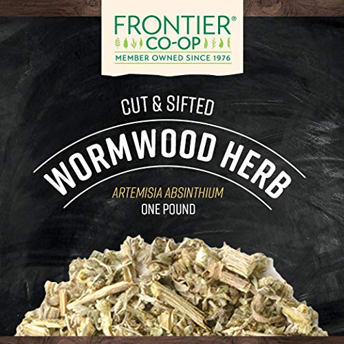 Frontier Co-op Wormwood Herb, 1lb Bulk Bag, Cut & Sifted - Artemisia Absinthium | Wormwood Tea and Herbal Uses, Kosher