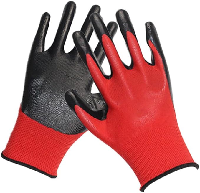 gardening gloves 12 Pairs for work cleaning welding or mechanix material cotton rubber or latex for women or men