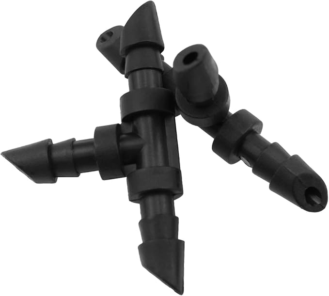 Drip Irrigation Tee Fittings 1/4 Drip Irrigation Tubing Tees Barb Connector for Drip Irrigation or Sprinkler System 30PCS