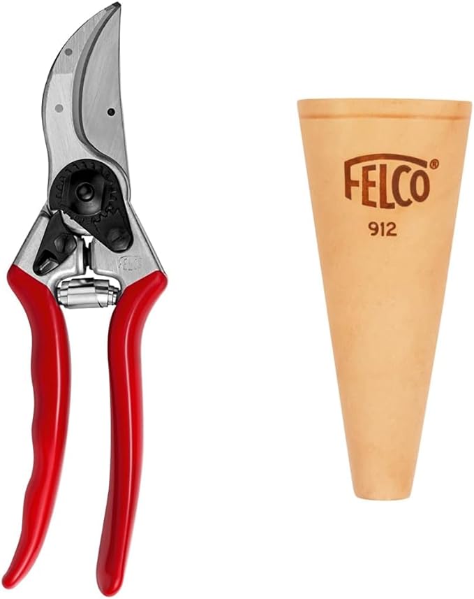 FELCO F-2 Classic Hand Pruner and Felco Leather Holster Pruning Shears Pouch