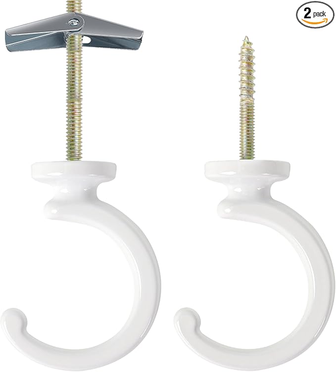 2PCS Ceiling Hooks for Hanging Plants,Heavy Duty Plant Swag Hooks,Hanging Planter Wall Hook, Indoor and Outdoor Plant Hangers