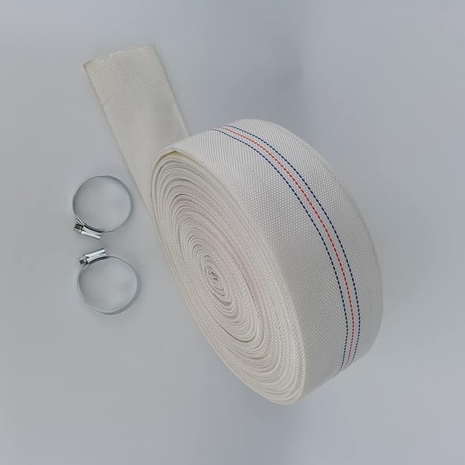 2"Industrial Water Hose Discharge Pump Hose With Stainless Clamps Fittings Lay-Flat Hose Pool Cleaning Backwash Hose 66ft Fire Hose 20m Connection Hose Water Pump Hose for House Garden Irrigation