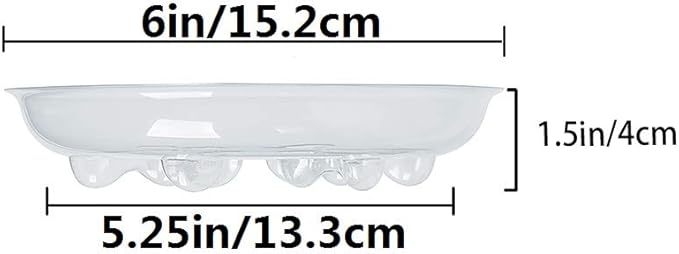 Idyllize 5 Pieces of 6 Inch Clear Thick Plastic Heavy Duty Sturdy Plant Saucer Drip Trays for pots (6'')